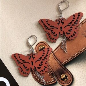 Butterfly dangle earrings hand made by me
